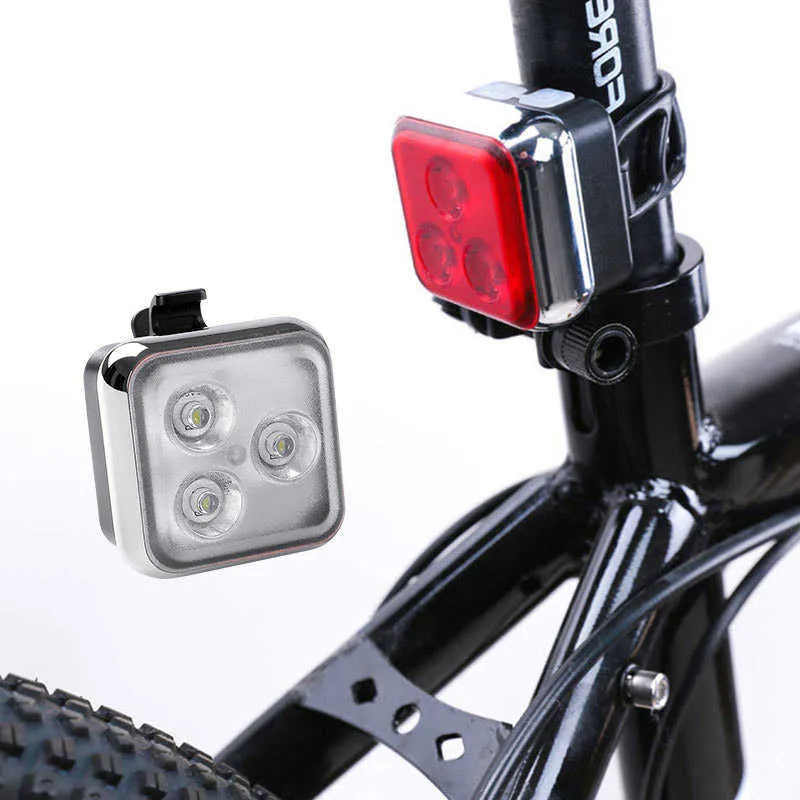 Lights Waterproof Bike Rear Light Red/White USB Charging Cycling Taillight 4 Lighting Modes Bicycle Back Lamp 0202