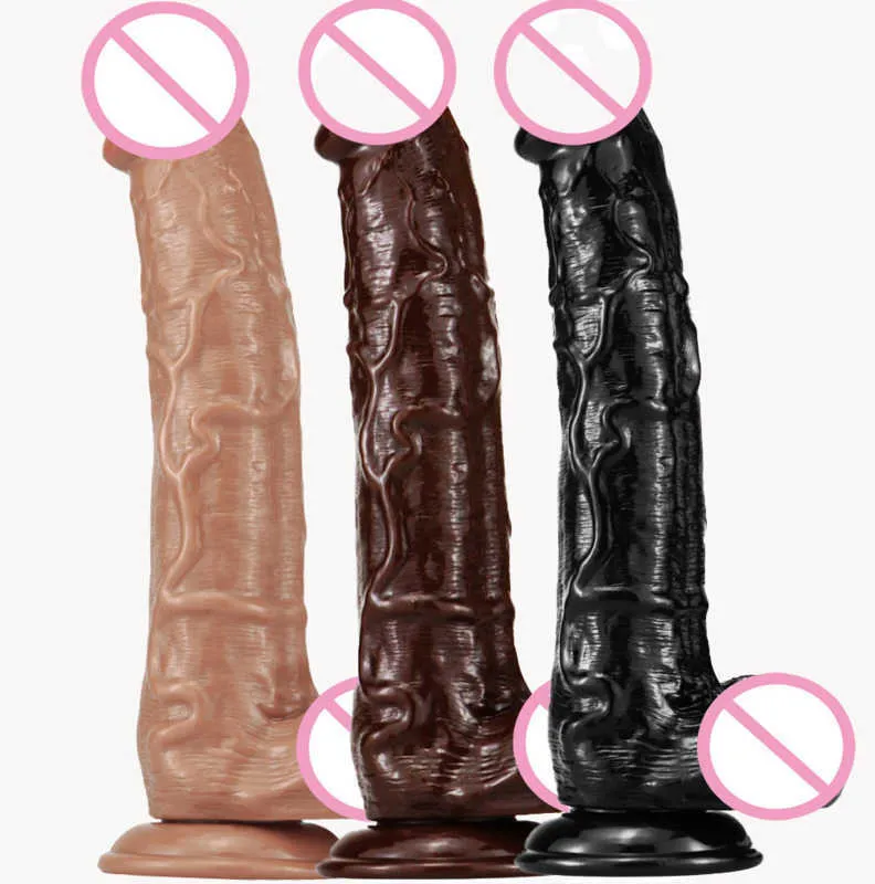 Nxy dildos enorm brun dildo super mjuk realistisk penis dick kvinnlig onanator inte dubbelskikt silikon sugkopp för kvinna 804