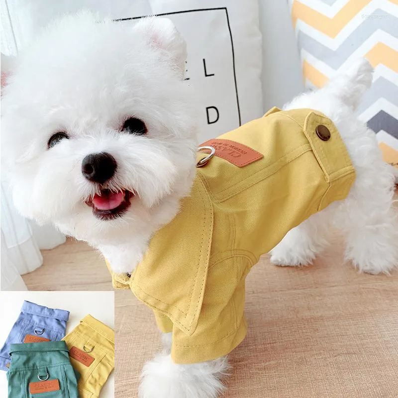 Dog Apparel Luxury Winter Jacket Traction Puppy Clothes Pet Outfits Denim Coat Jean Costume Chihuahua Poodle Bichon Clothing