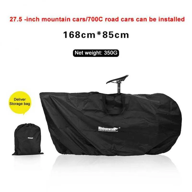 Paniers Bags Rhinowalk 2021 Mountain Carry Bag para 26-29 polegadas de bicicleta portátil de ciclismo MTB 700C Acessórios esportivos ao ar livre de viagem 0201