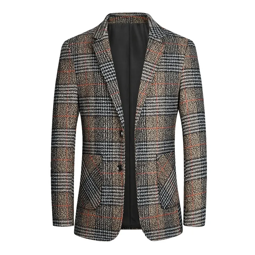 Ternos masculinos blazers sem engomar negócios casuais roupas masculinas tendência casacos slimfit único topo 230203