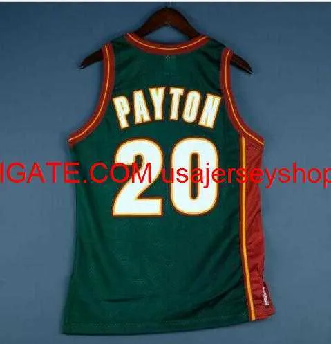Vintage Gary Payton Jersey College Basketball Size S-4xl 5xl Niestandardowy koszulka Numer Numer