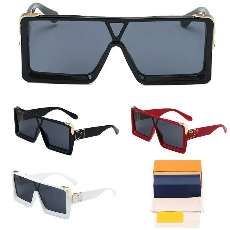 Женщины негабаритные солнцезащитные очки миллионер авангарды 831 квадратный солнечный бокалы европейские и американские мужчины и женщины-солнцезащитные солнцезащитные очки Street Fashion Original Box