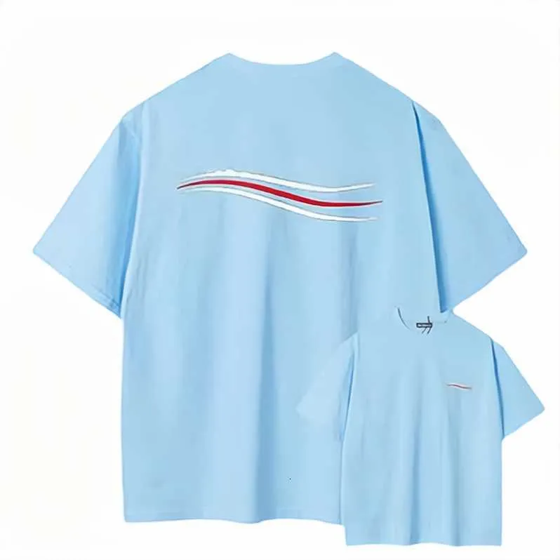Дизайнерская футболка летние волны с коротким рукавами