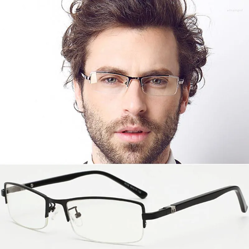 Solglasögon ramar mode metall halva rimless myopia glasögon retro glasögon glasögon rx kapabla glasögon toppkvalitet