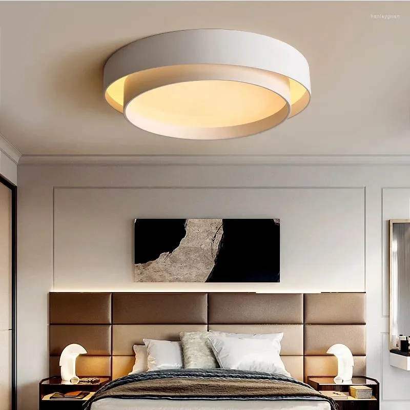 Потолочные светильники Простой белый современный светодиодный освещение в гостиной спальни балкон