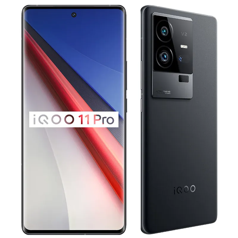 Téléphone portable de jeu d'origine Vivo IQOO 11 Pro 5G intelligent 12 Go de RAM 256 Go de ROM Snapdragon 8 Gen2 50.0MP NFC Andriod 6,78 "144 Hz écran incurvé identification d'empreinte digitale visage réveil téléphone portable