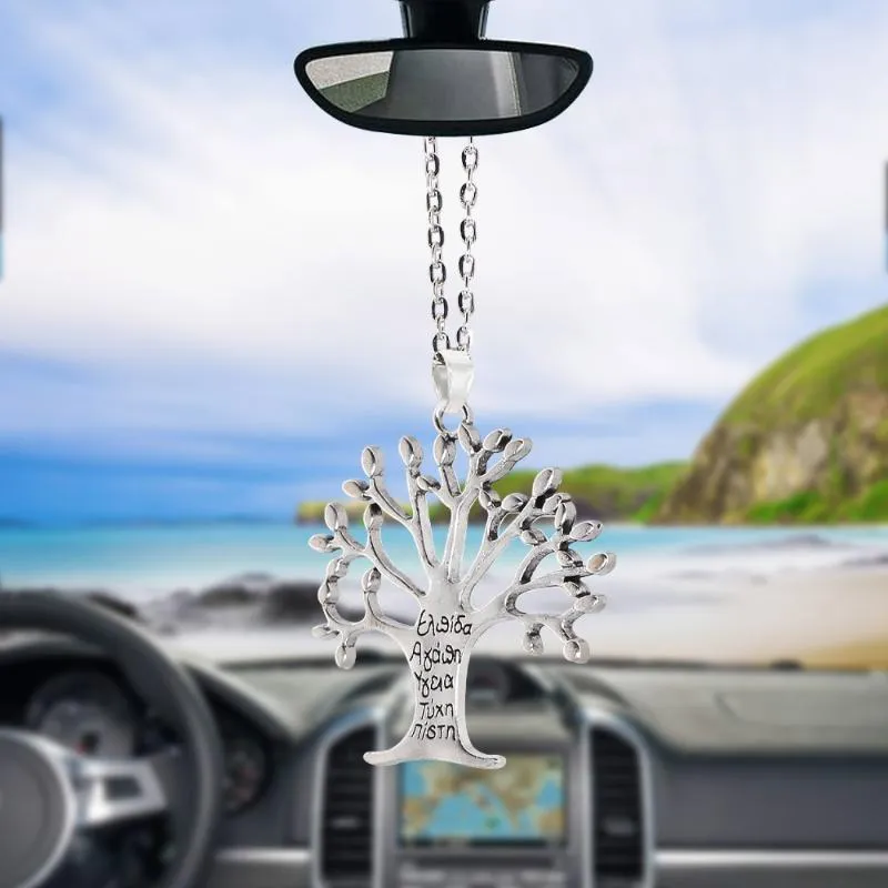 Interiördekorationer Bilar Tillbehör Styling Gifts Creative World Tree Car Pendant Ornaments Charms bakspegel Dekoration hängande auto