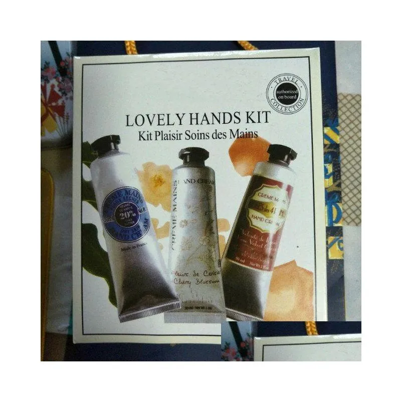 Andere gezondheidsschoonheidsartikelen Nieuwe aankomst Handcr￨me en PNCE Lovely Hands Kit Collection Mogelijking Plaisir Soins des Mains Travel S DHLK8