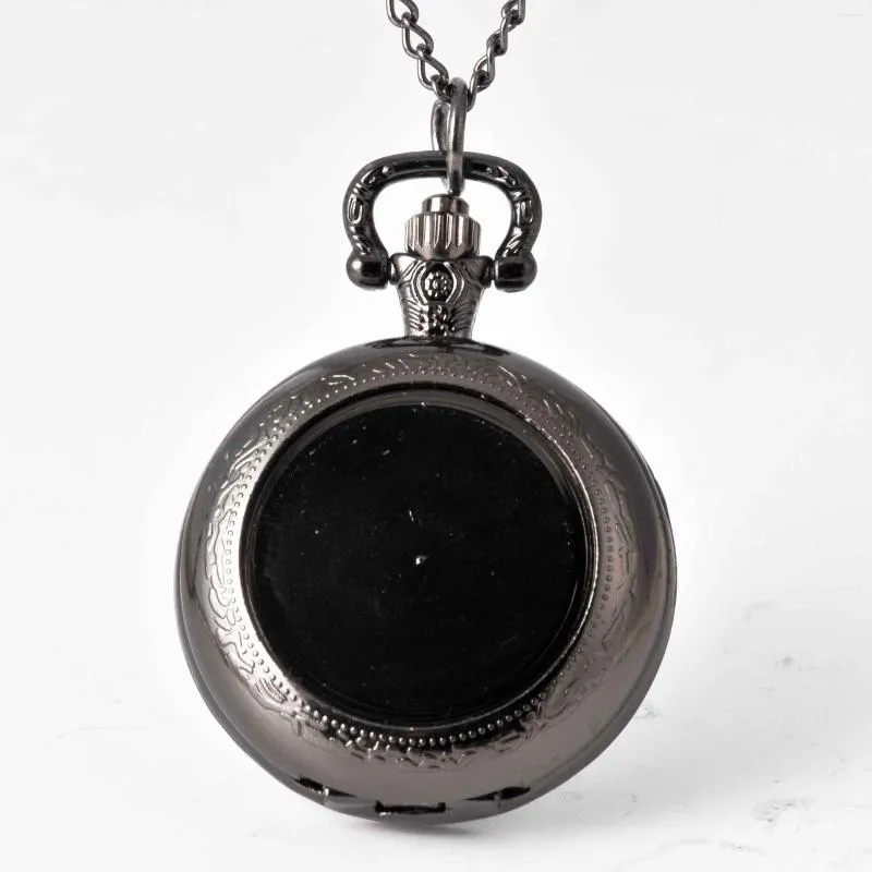 Pocket Watches Creative Watch Classic Black in the Grooved Подарки для мужчин и женщин