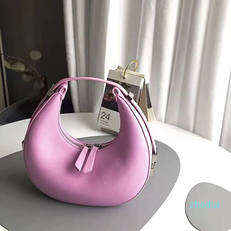 Mini Half Moon Bag: Designer Leather Shoulder Bag for Women Curved  Silhouette, Detachable Hardware, Versatile Tote Underarm Style