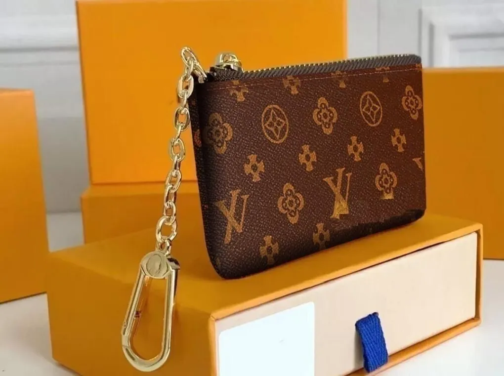 Lock Coin Torebka Kluczowa Klucz M62650 Pochette CLES M62650 CLES Luksusowy projektant Moda Maza Mens Karta kredytowa Uchwyt karty kredytowej Minie Mini portfel Bor Brown Canvas