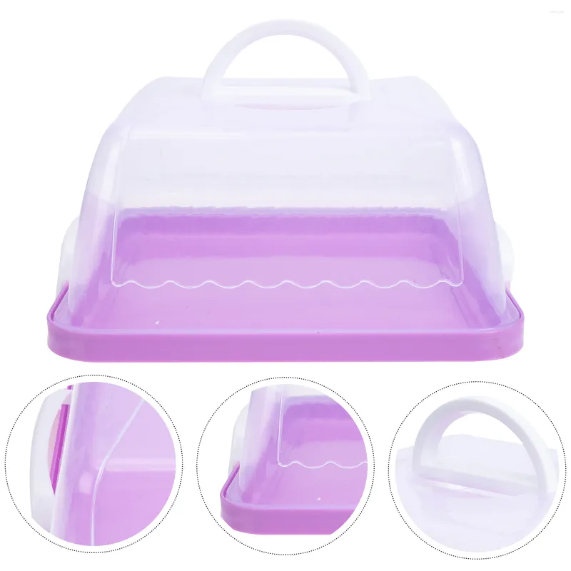 Gift Wrap Cake Box Carrier Container Cupcake Storage Holder Miniplastic Clear PortableWedding Packing Lock Muffin Favor Hantera bakverk