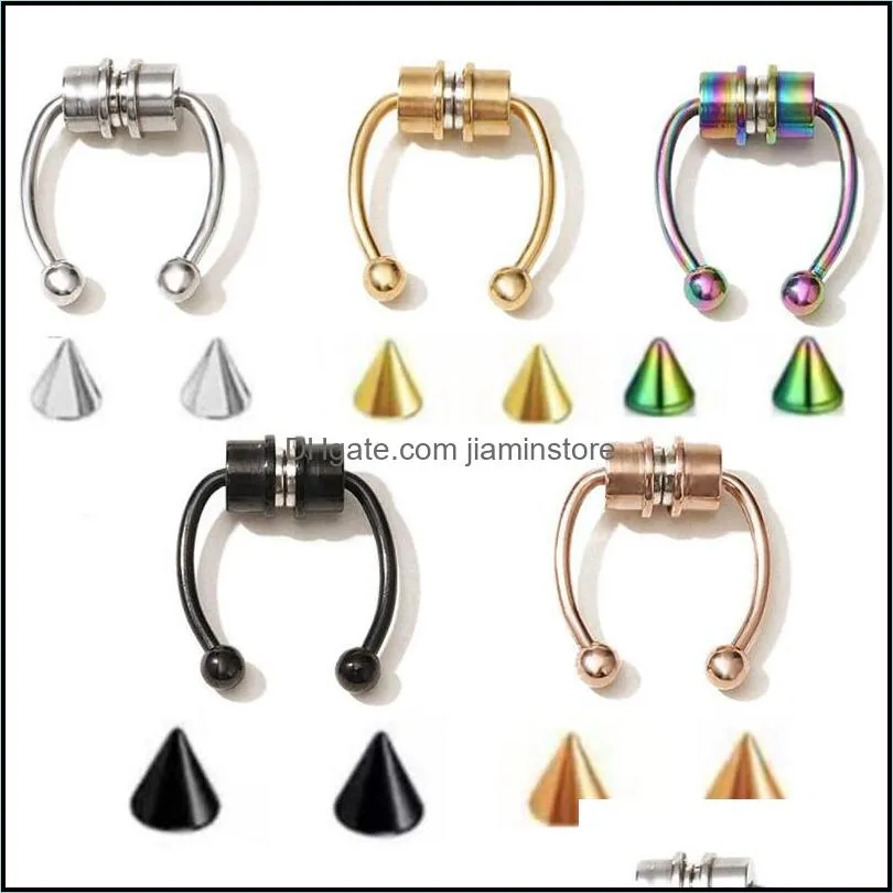 Fake nose shop piercing stud magnetic