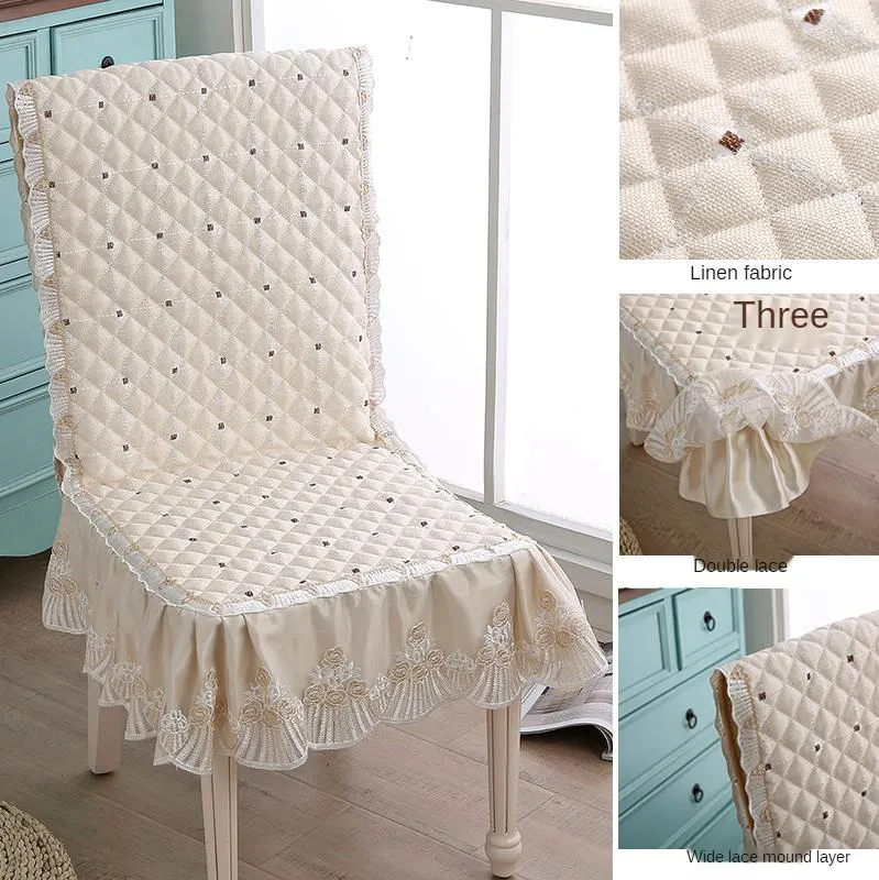 Chair Covers Dining Table Cushion Set Cloth Simple Chinese Integrated Household One-piece Non-slip Stool Cover