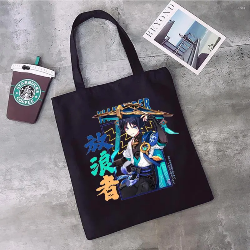 Shopping Bags Genshin Impact Scaramouche Bag Bolsas De Tela Grocery