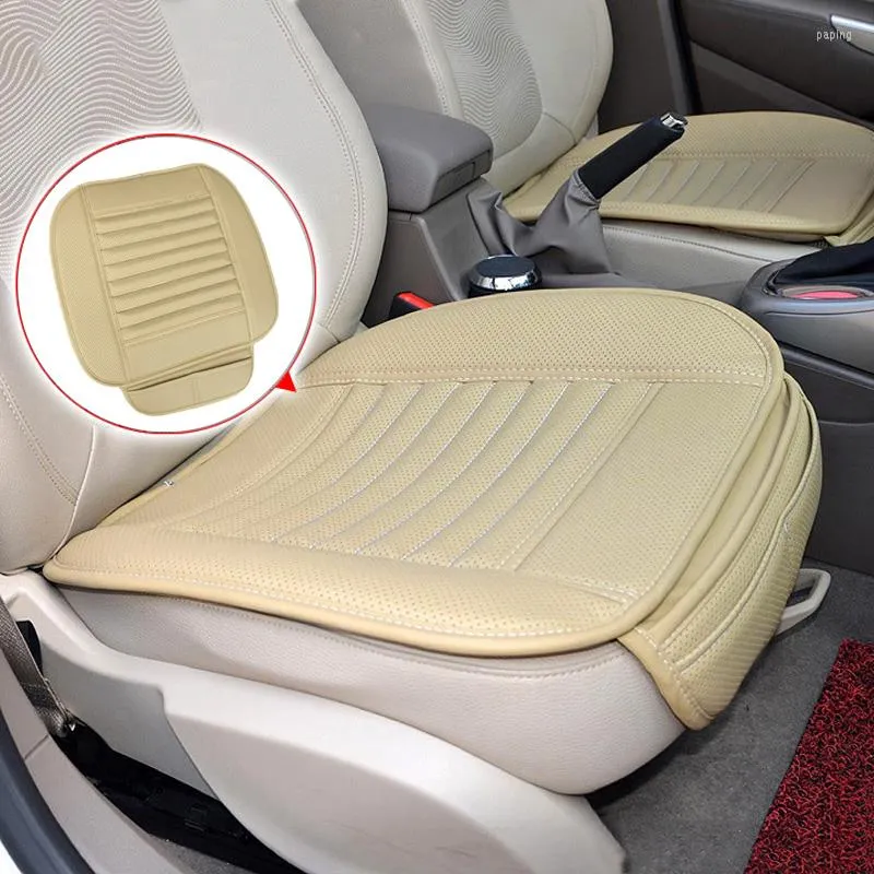 Car Seat Covers PU Leather Cushion Auto Breathable Chair Comfortable Cover Four Seasons Carbon Interior Mat Pad 1pc