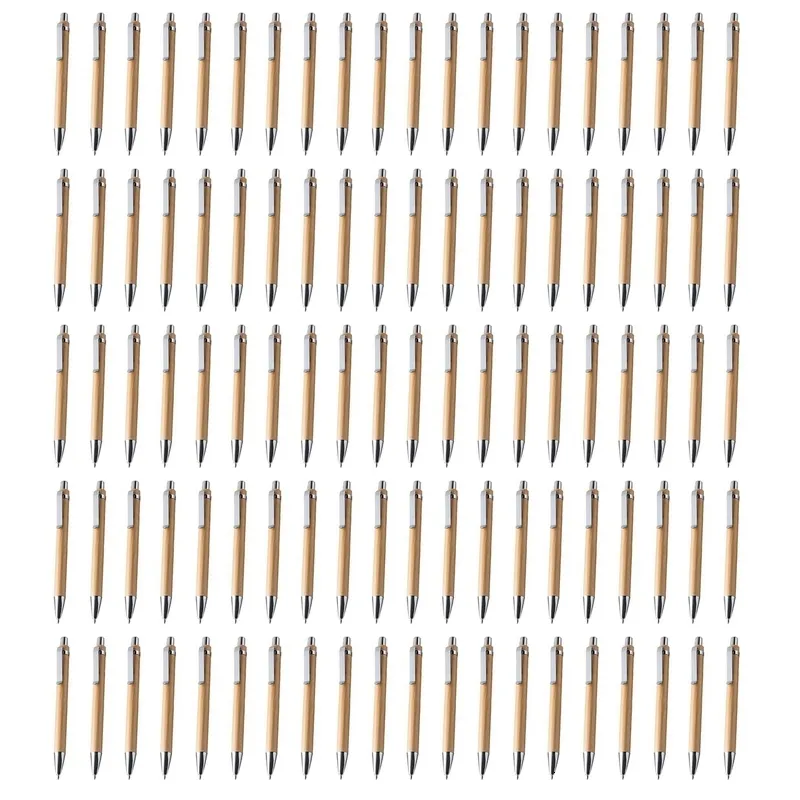 Canetas esferográficas 100 pcslot bamboo esferográfica caneta caneta caneta caneta de canetas de canetas escreva suprimentos de suprimentos para presentes 230203