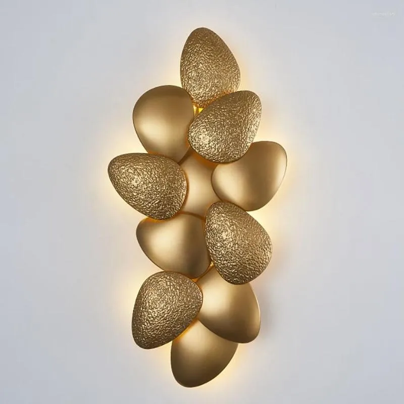 Wall Lamps Led E14 Postmodern Stainless Steel Golden Designer Lamp Light Sconce For Foyer Bedroom