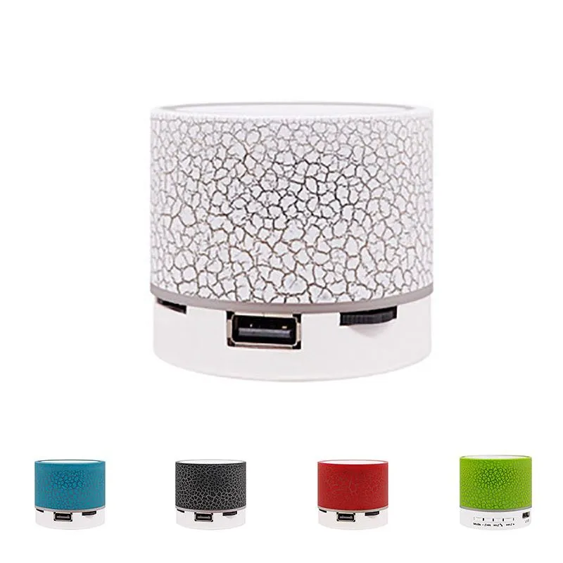 Portable Speakers Mini Bluetooth Speaker Car Audio A9 Dazzling Crack LED Wireless Subwoofer TF Card USB Charging For PCPortable