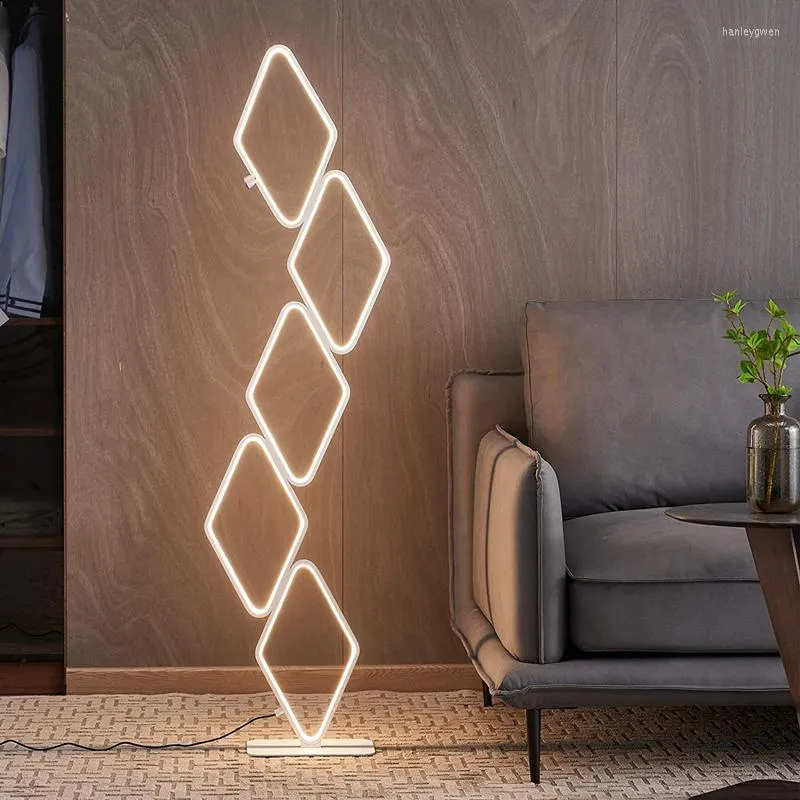 Floor Lamps Modern LED Lights Interior Diamond Lamp Home Decor Warm Light Dimming For Living Room Bedroom Children's Study