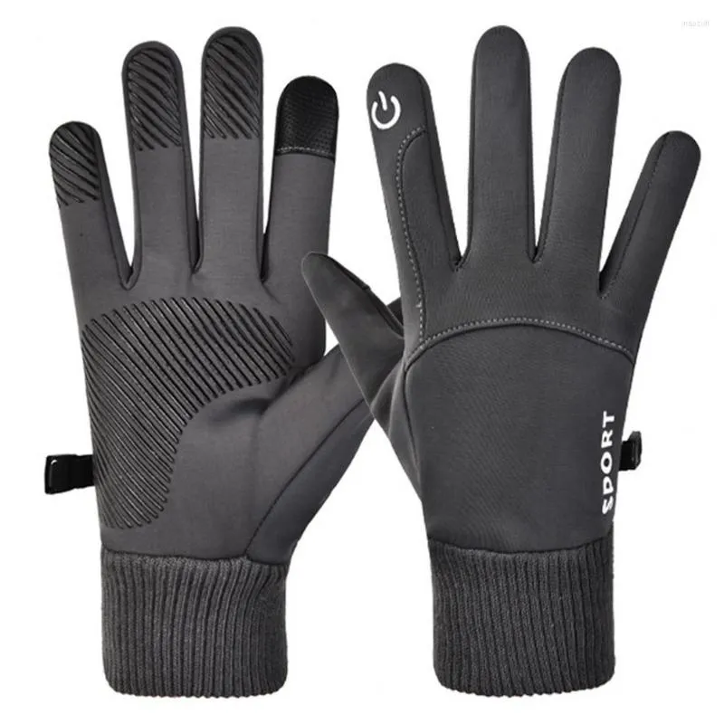 Cykelhandskar 1 par sportfast färg Autumn Winter Protect Hands Elastic Cuff Motorcykel unisex för ridning