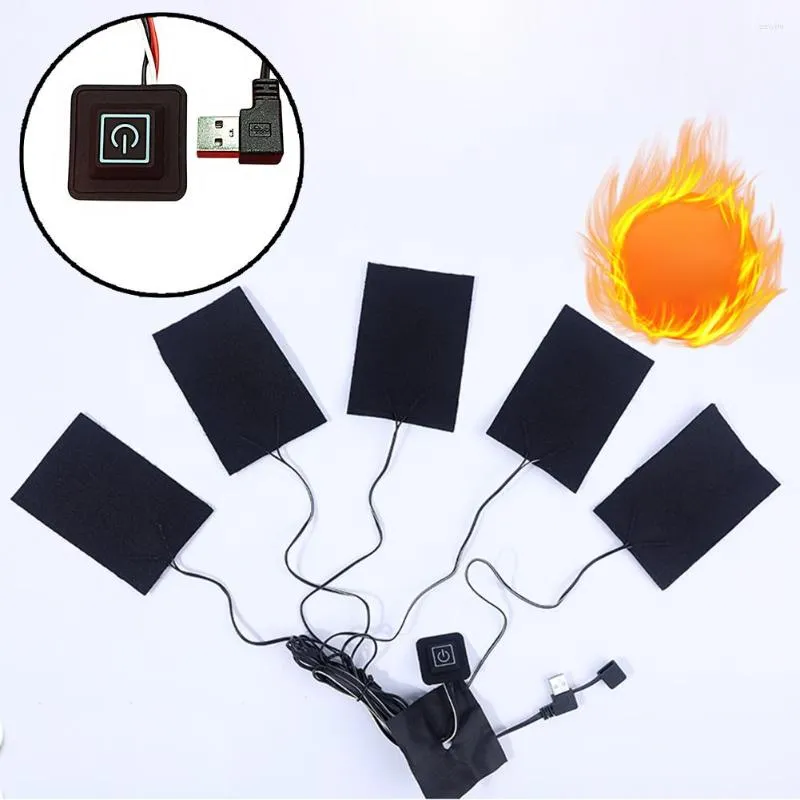 Carpets USB Clothes Heater Pad 3 Gear 45-65 Degrees Adjustable Temperature Electric Heating Sheet Warmer For Vest Jacket