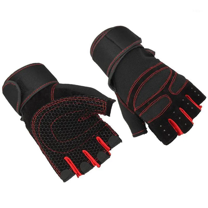 Support du poignet Louissement de gymnase Glove Training Fitness Enveloppe d'entraînement exercice de sport rouge clair