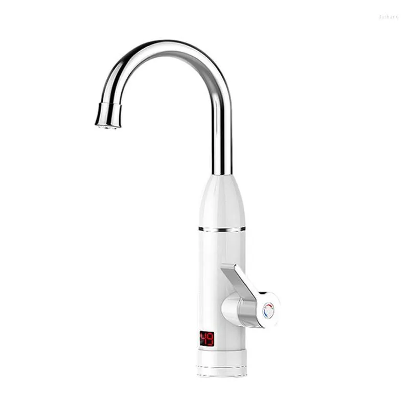 Kökskranar vattenvärme kran tanklös värmare för hem 3000W badrumstemperatur Display Sink Rotatable