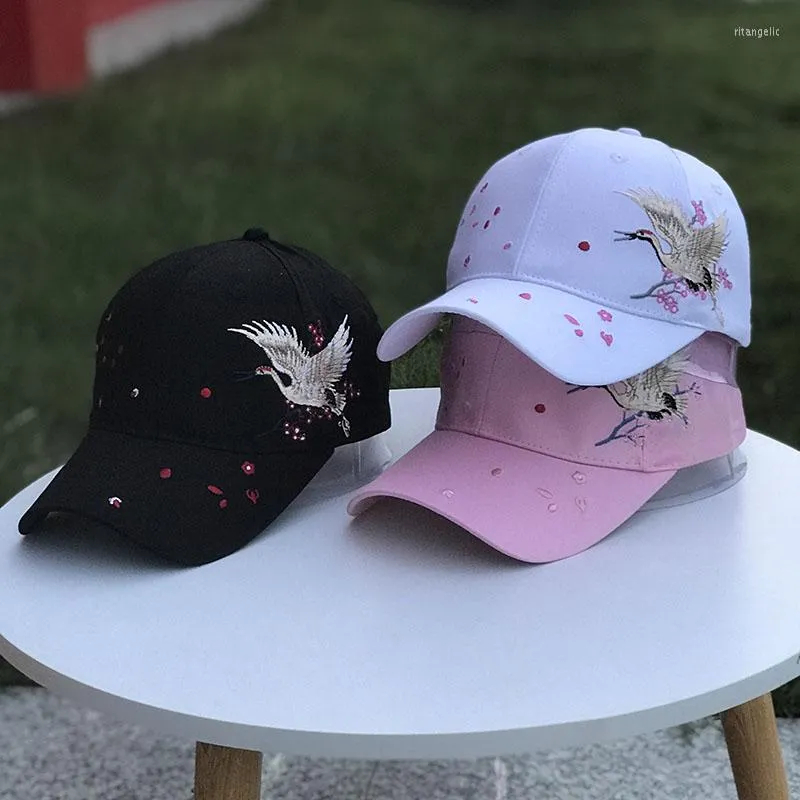 Ball Caps 2023 Ladies Chinese Style Embroidery Curved Brim Spring And Summer Sun Hats Street Fashion All-match Men's Baseball Cap