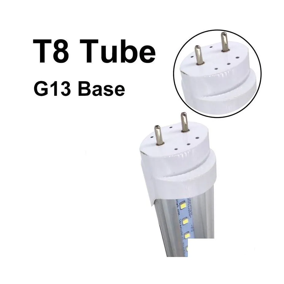 أنابيب LED T8 أنبوب 0.6 م 2 قدم 12W 1100LM SMD 2835 مصابيح الضوء 2 قدم 600 مم 85265V الإضاءة الفلورسنت الأضواء تسليم BBS DHRWY