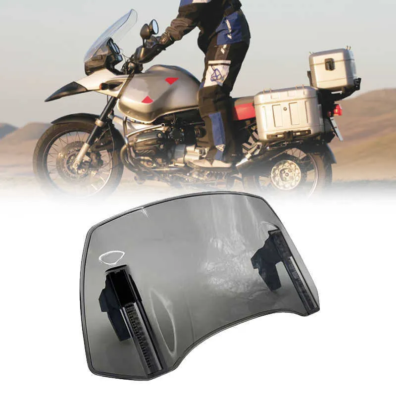 Windshield Clamp-On Variable Universal Windscreen Spoiler Extension Fit for BMW R1150GS Adventure R1200C R1150RS RT 0203