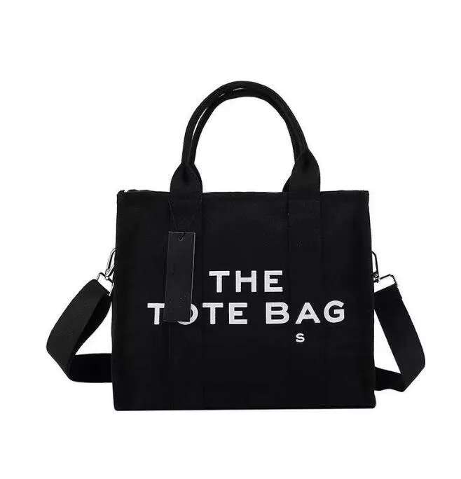 Marc The Tote Bag Women Handbag Shoulder Bag Mini Leahter Canvas Crossbody Shopping Luxury Fashion Totes BAGS Black Large Marc Han2166