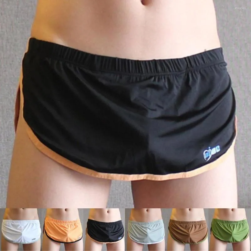 Underbyxor mäns sexiga underkläder andas shorts konvex påse kort boxare gay sömlös thong sissy underkläder malelow midja