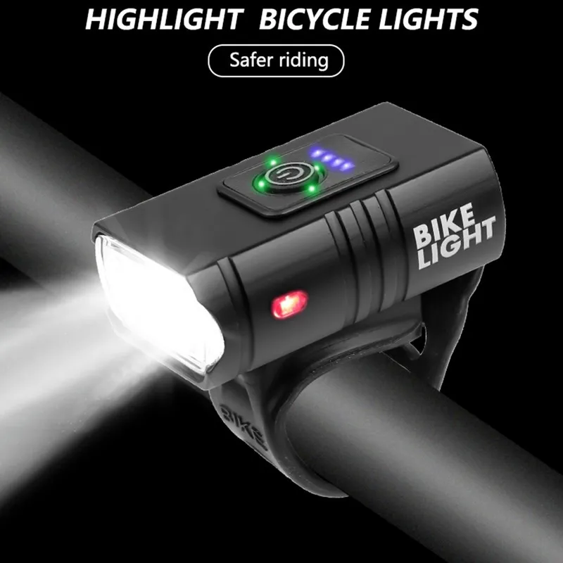 Fahrradbeleuchtung LED-Fahrradlicht 1000LM USB wiederaufladbare Power-Anzeige MTB Mountain Road Frontlampe Taschenlampe Fahrradausrüstung 230204