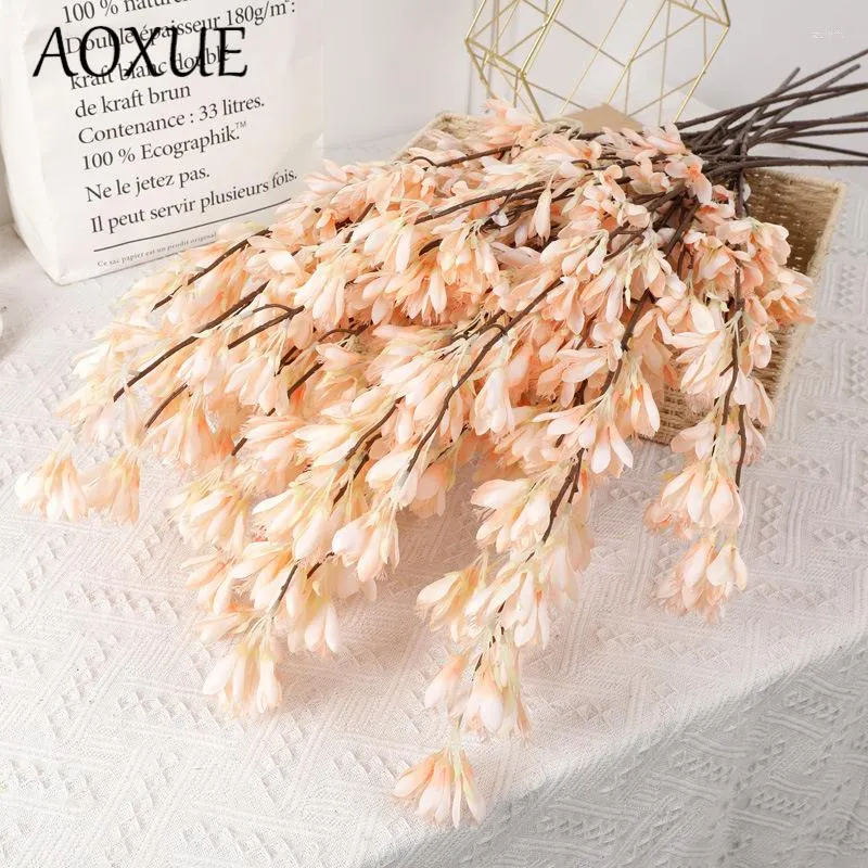 Flores decorativas Flor de seda artificial Tuberose colgante techo noche fragante decoración de la boda del hogar luciérnaga falsa