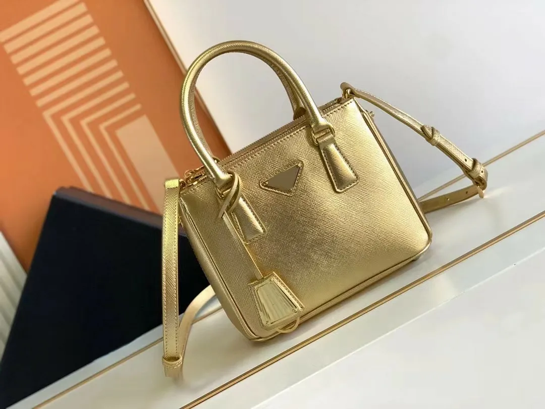 Designer Galleria Saffiano Couro Mini bolsas Totes cruzadas linhas paralelas