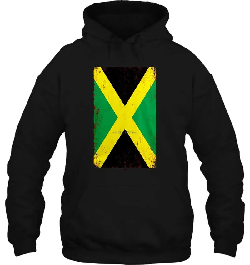 Hoodies masculinos Men Hoodie engraçado novidade Big Jamaican Flag Jamaica Women Streetwear