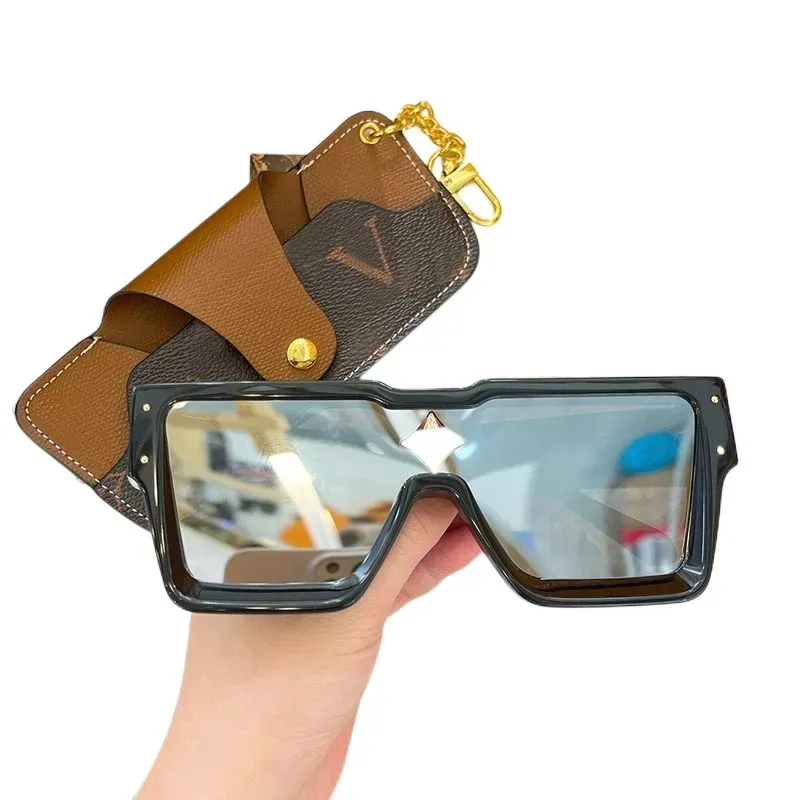 블랙 사이클론 선글라스 투명한 사각형 거울 프레임 안티 염증 광 염색체 남성 여성 브랜드 디자이너 안경 레트로 클래식 선글라스 Z1547E