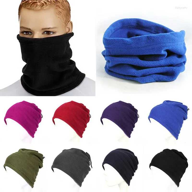 Berets Unisex Multifunktions-Fleecemütze 3in1 Winter Damen Herren Sport Thermoschal Snood Halswärmer Gesichtsbeanie Hüte