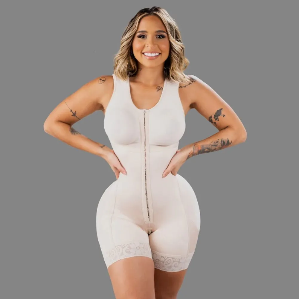 Shapewear Intero Donna Ysabeloom, Slip Modellante Senza Cuciture Con Controllo Pancia, Beige, Taglie S-2XL, Senza Spalline - 4