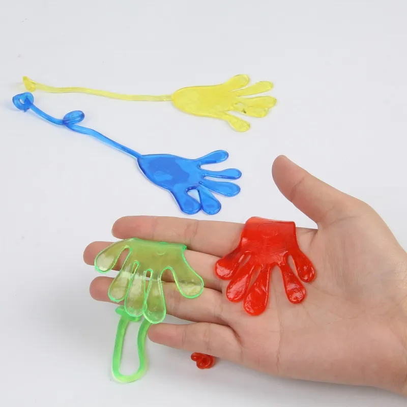 Mani con dita appiccicose Bomboniere per bambini Set di figurine giocattolo  d'azione Divertenti stravaganti Elastici con glitter Mani appiccicose