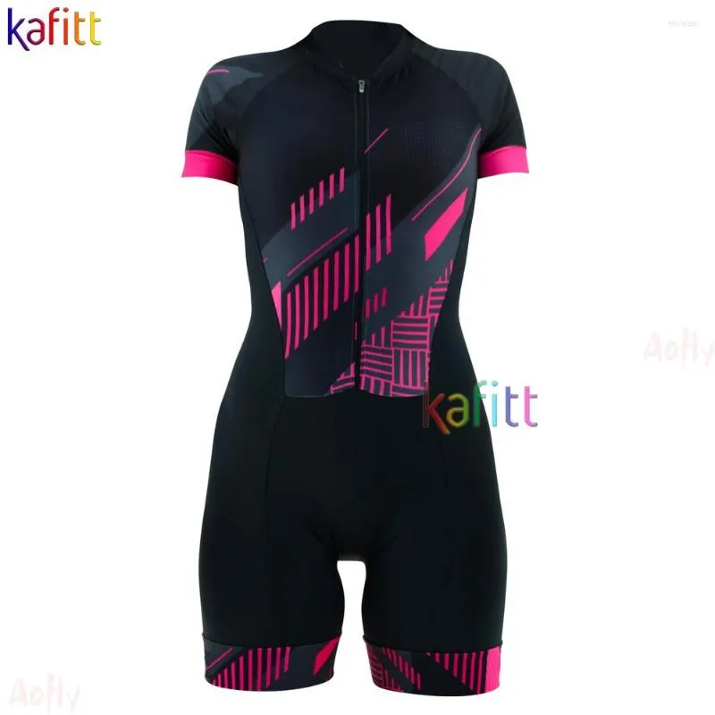 Racing Sets KafiCycling Female Monkey Promotion Elegant Triathlon Clothing To Brazil Summer Short Sleeve Bodysuit