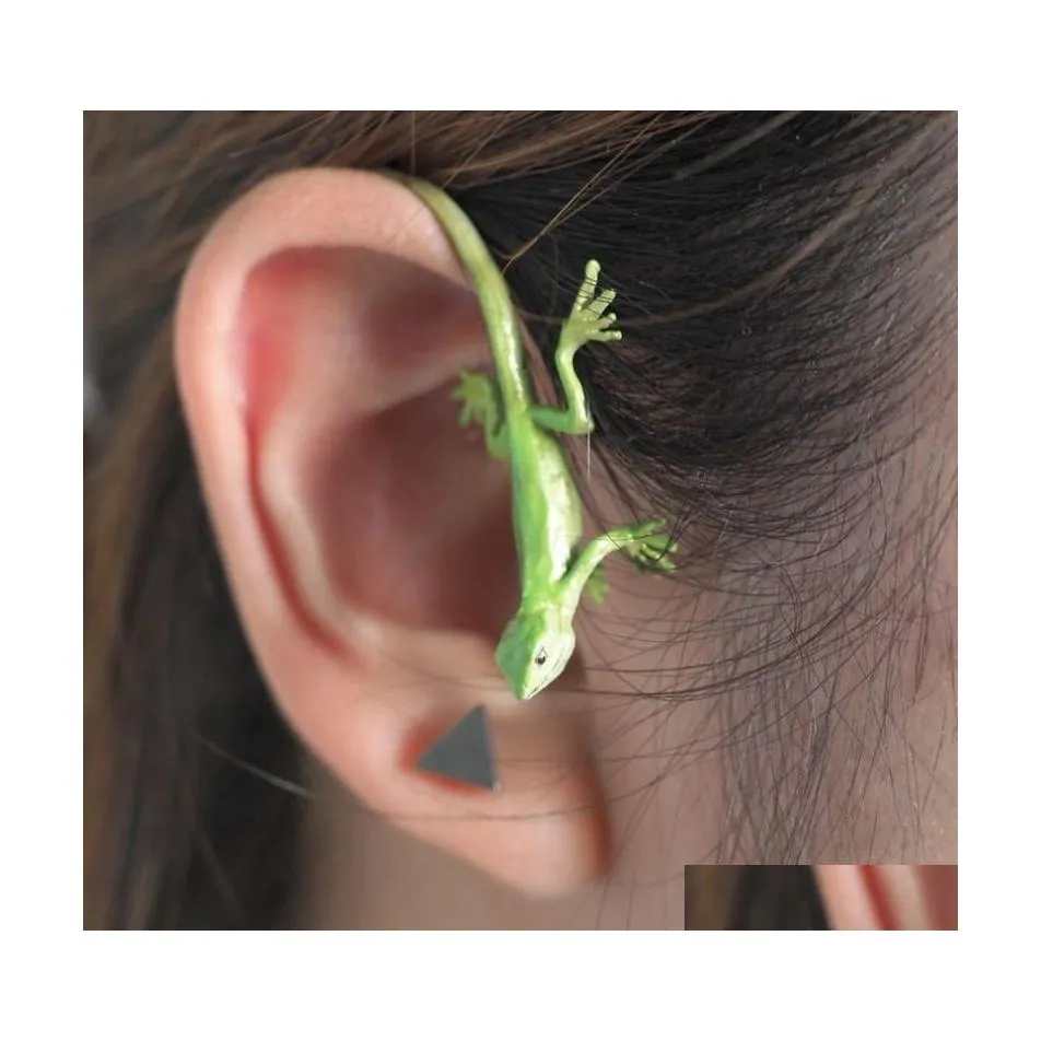 Ear Cuff Fashion Jewelry Single Piece Earring No Hole Clip Earhook Retro Lizard Ears Hang Earrings Drop Delivery Dhm8Z