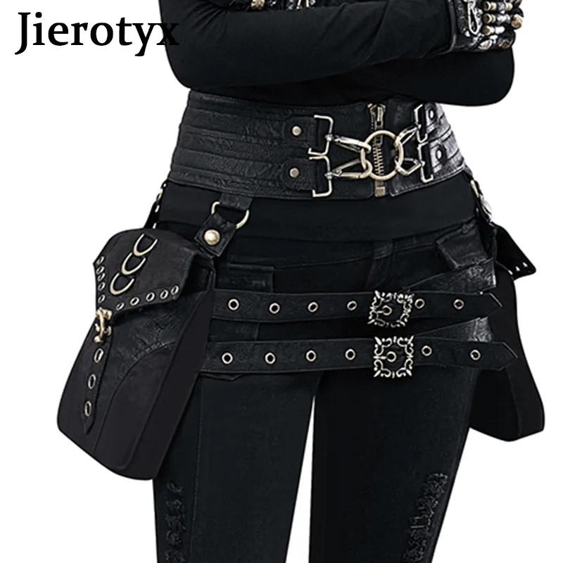 Marsupi JIEROTYX Retro Rock Marsupio per donna Medievale Steampunk Accessori cosplay Hip Hop Borsa femminile Confezione piccola gamba 230204