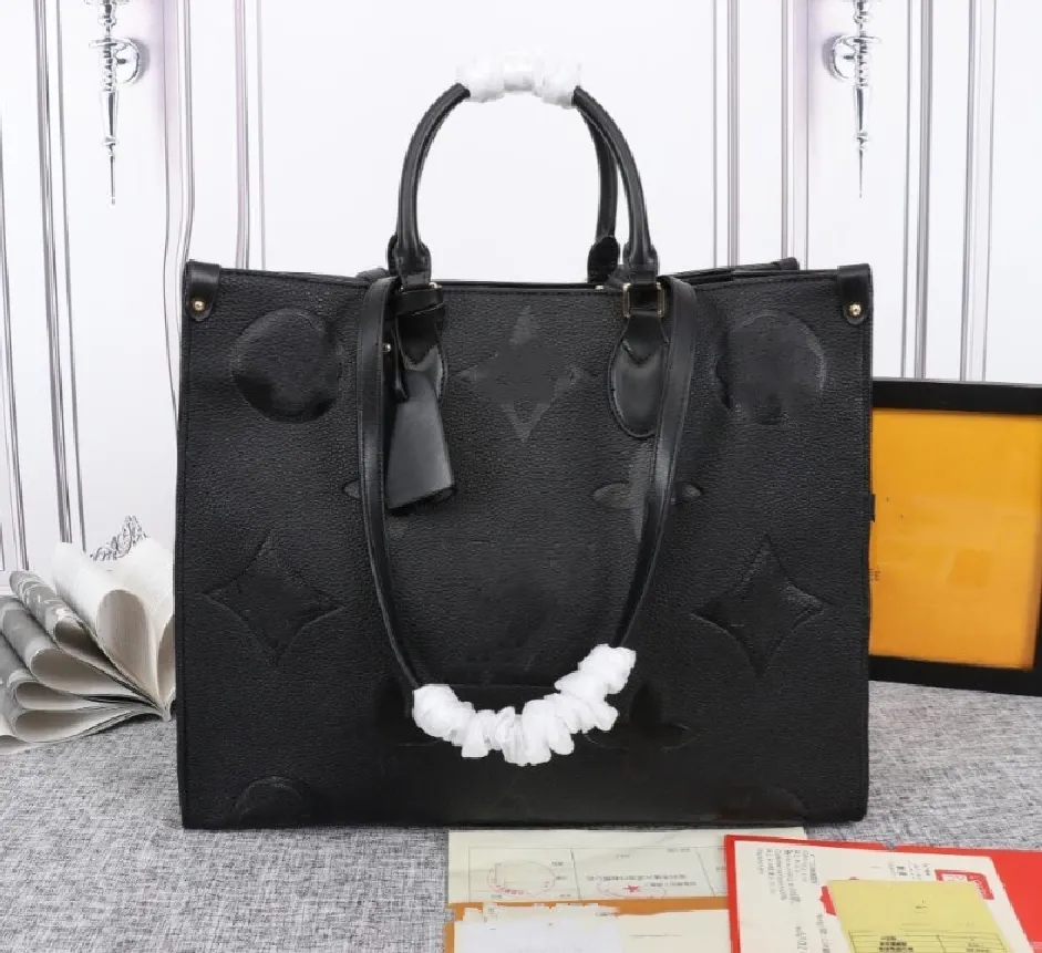 totes s mm gm41 5a qualité onthego totes totes en relief femmes sacs de créateurs de luxe sacs à main en cuir véritable dame messager bandoulière portefeuille portefeuille sac à dos