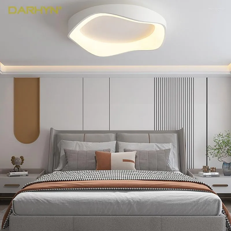 Plafoniere moderne a led per soggiorno camera da letto sala da pranzo lampada dimmerabile bianca grigia lampada da interni rotonda quadrata lustri