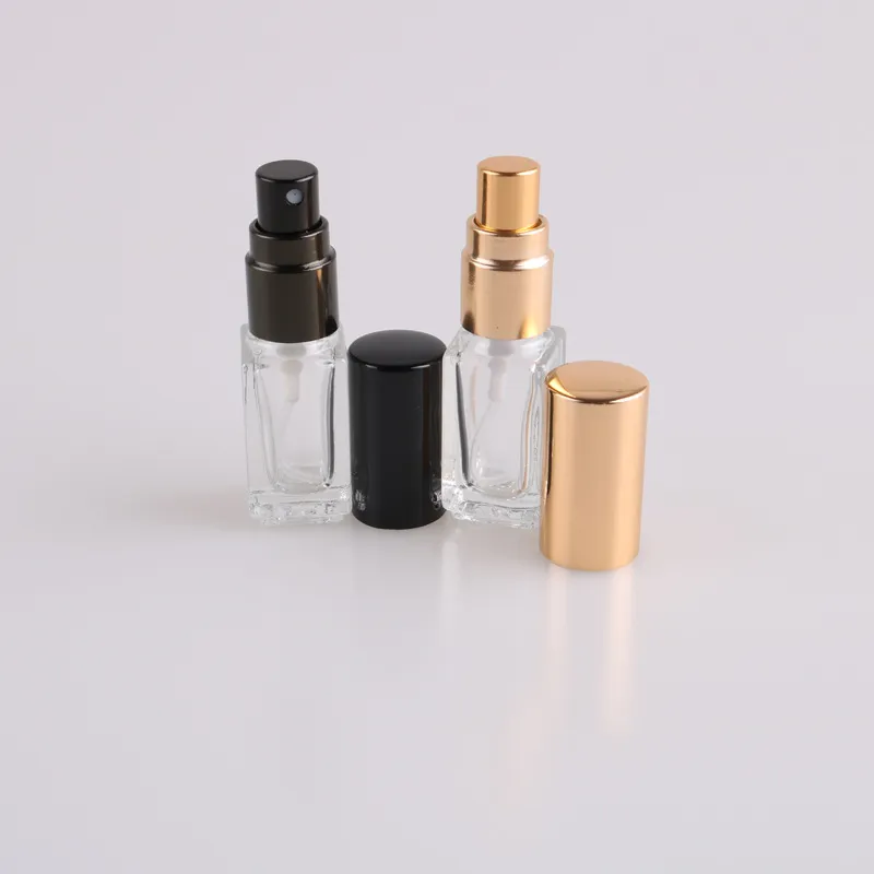 200pcs Empty 3ml square perfume bottle fine mist spray bottle Glass bottles SN1221