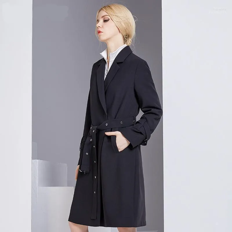 Fasci per lana femminile 2023 EST Fashion Coat Female Spring-Autumn Long Jackets Donne Outwear Outwear Casual Coats Lady Elegant Overboat LWL536 Tess22