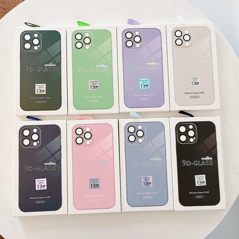 9D-ULTRA GLASS Silicone Case With Camera Lens Protector For Iphone 11 12 13 pro max 14 Plus 15 PROMAX